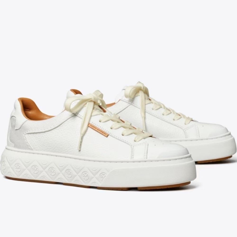 Tory Burch Ladybug Sneakers Size 10 White Condition Platform Logo